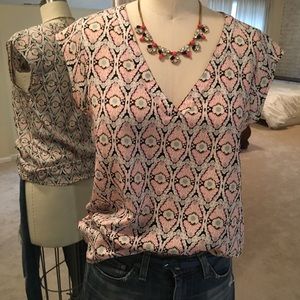 Daniel Rainn Mulitcolored V-neck Blouse